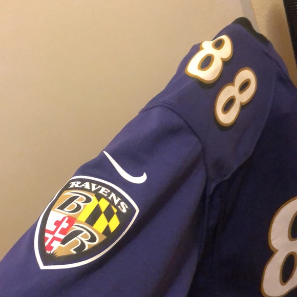 Nike Ravens 88 Dennis Pitta Purple Elite NFL Jersey Pitta Youth XL Nike OnField - Picture 9 of 17